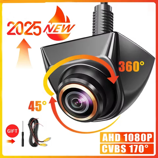 Caméra de recul pour voiture 1080P Full HD CVBS AHD, caméra arrière de recul 170 °   Caméra de recul pour voiture, Vision nocturne grand angle, objectif Fisheye 1