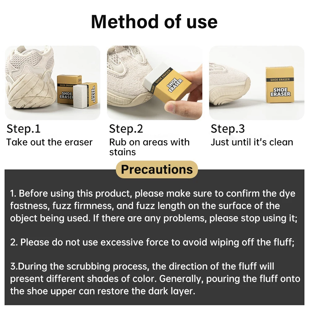 Shoe Eraser Mini Sneaker Shoe Cleaner Rubber Block Shoes Brush Washing Cleaning Tool for Suede Sheepskin Matte Leather Fabric 6