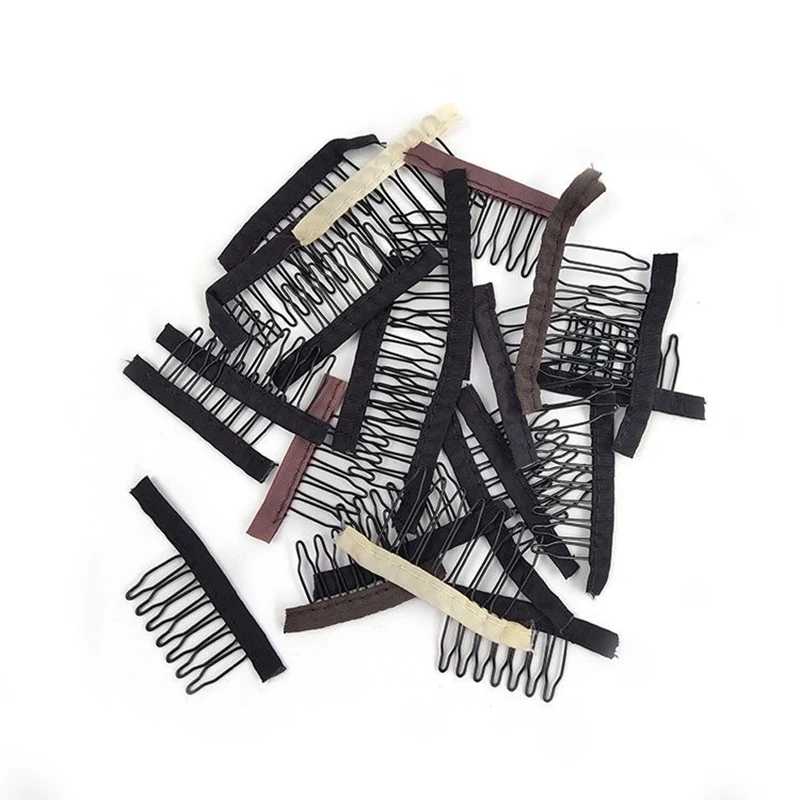Wig Clips Wig Comb Combs to Secure 4-7teeth Wig Combs For Making Wig Caps Clips for Wigs 24Pcs wig clips hair clips