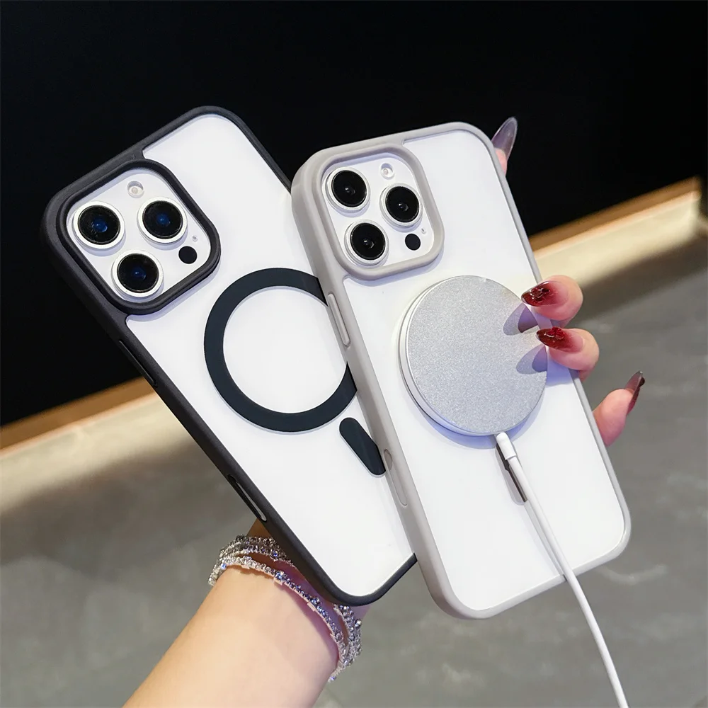 Premium Magnetic Magsafe Clear Anti-Fall Acrylic Case