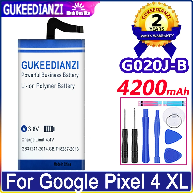 

Запасная батарея GUKEEDIANZI G020J B для Google Pixel 4 XL Pixel4 XL, Оригинальная батарея 4200 мАч