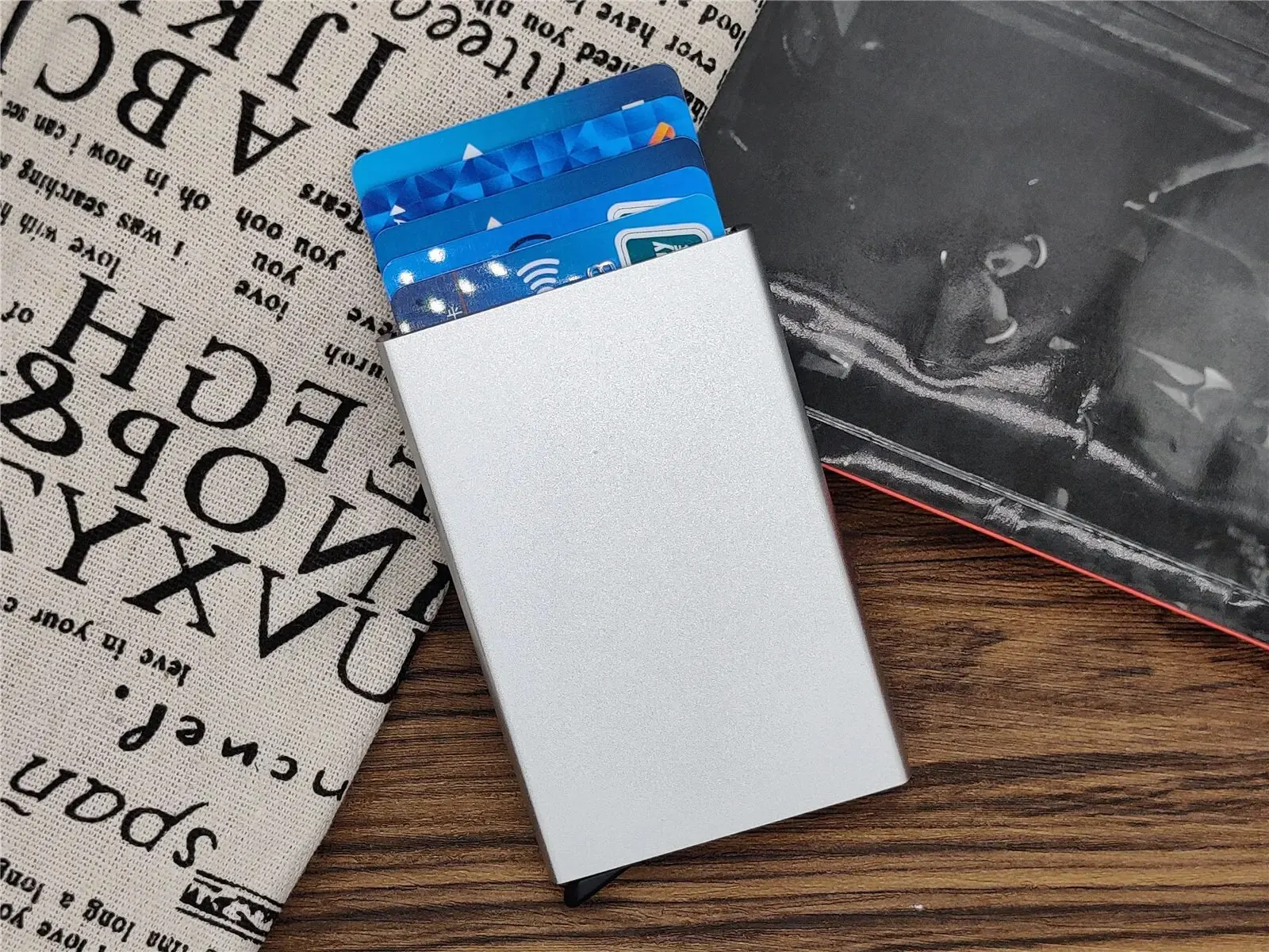 RFID Smart Minimalist Slim Wallet - Metal Card Holder