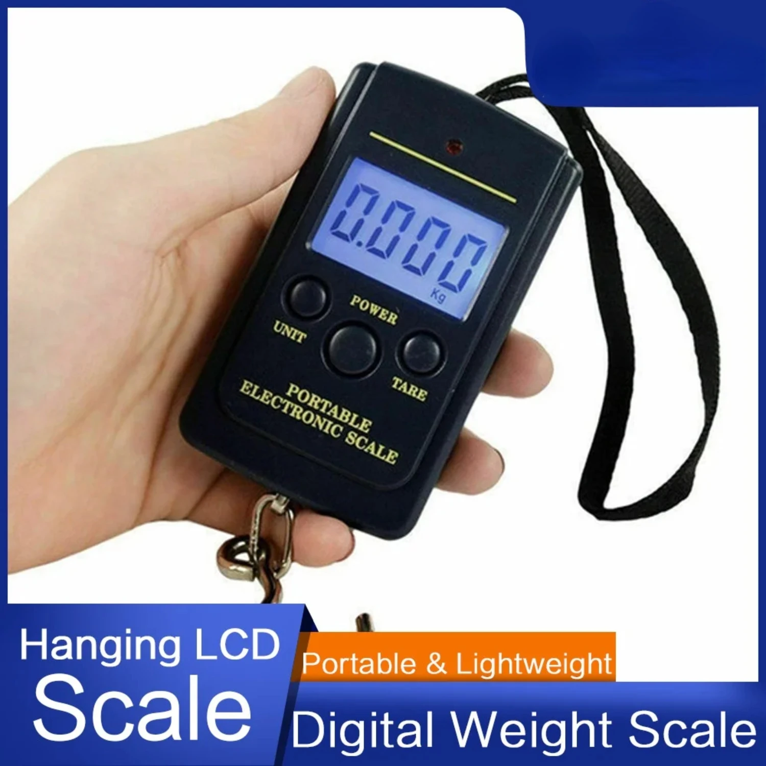 SXHWC Mini Digital Scale 40kg X 10g Fishing Luggage Travel Weighing Steelyard Hanging Electronic Hook Scale Fishing Tool