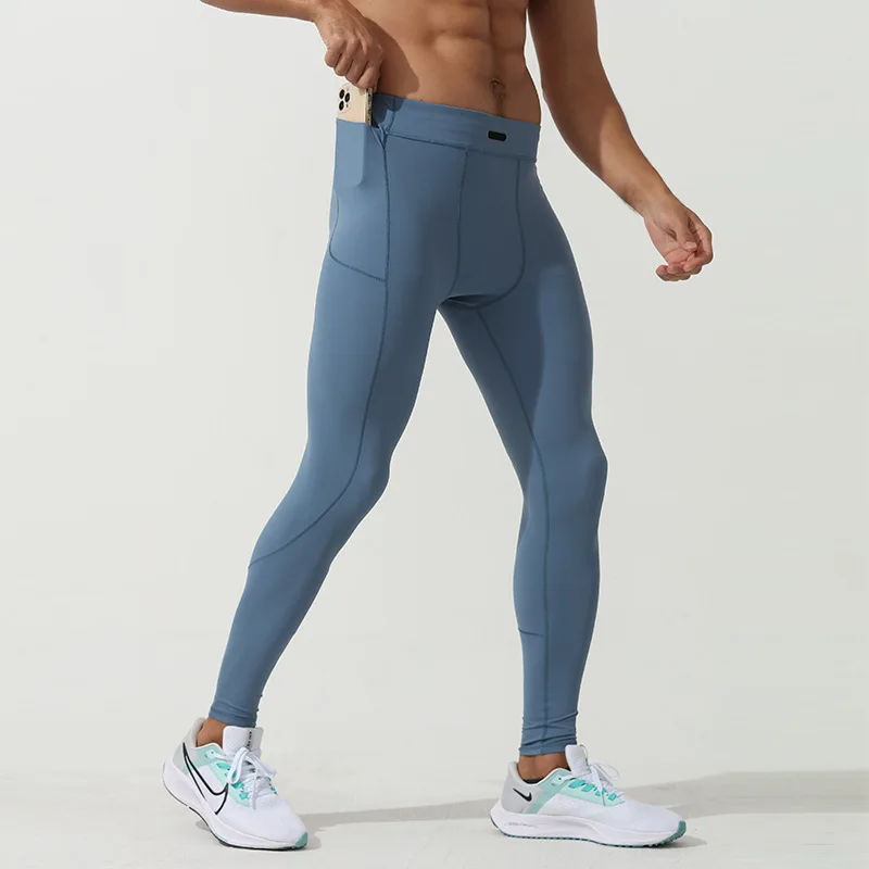 Mens Compression Pants Dry Fit Running Tights Men Gym Leggings with Phone  Pocket Training Sport Pants Fitness Sport Leggings Men