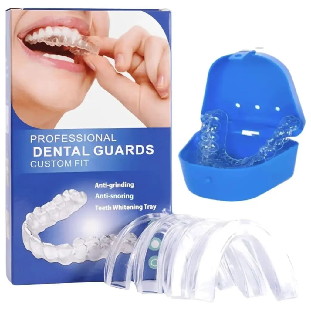 Beste Verkauf 4 teile/schachtel Mundschutz für Pressen Zähne Formbare Dental Zähne Nachtschutz für Erwachsene Stoppen Zähneknirschen Bruxismus Tablett – Detail 1