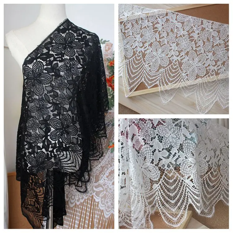 

High Quality Hollow Out Irregular Yarn Pressing Flower Eyelash Lace Clothing Splicing Decoration DIY Accessories