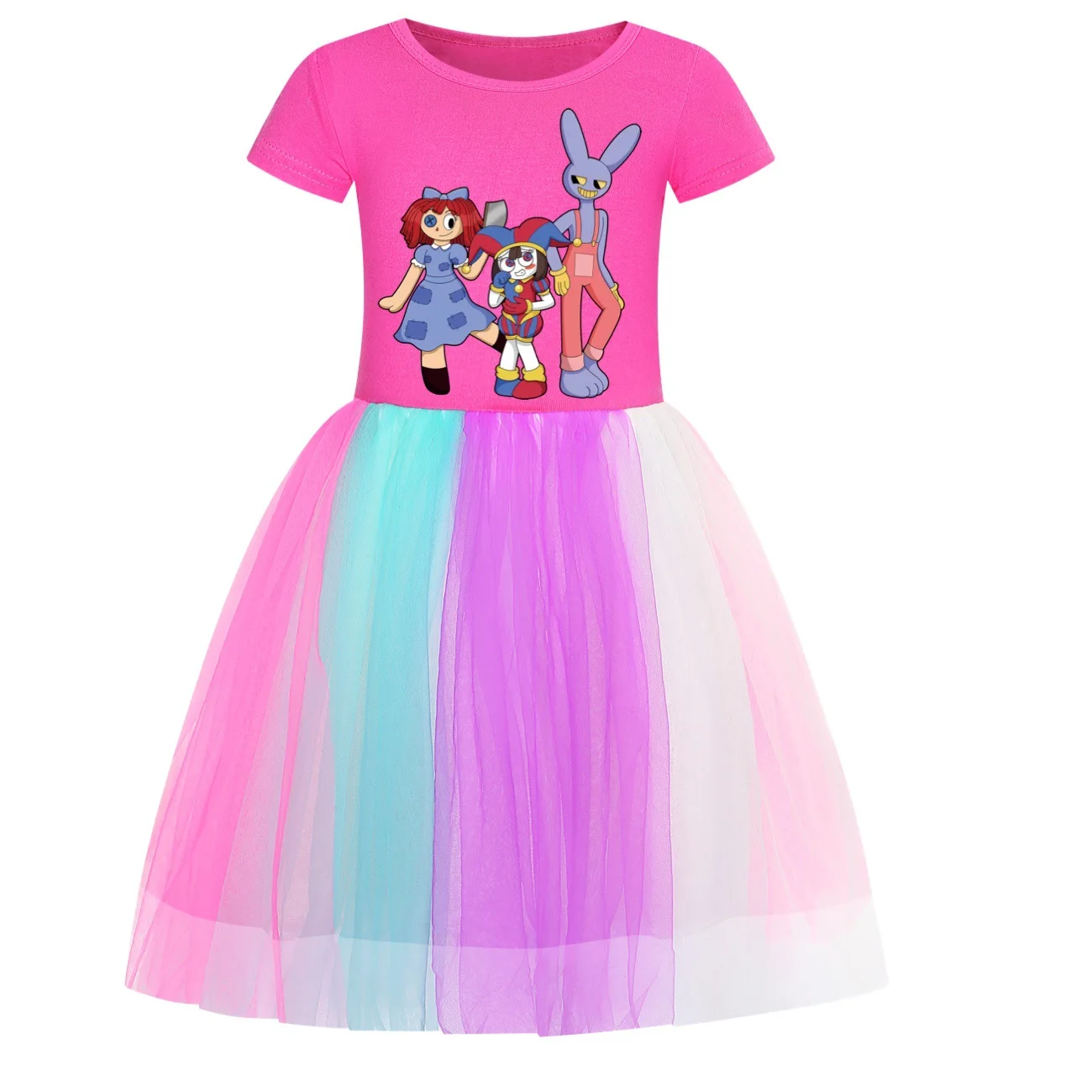 Girls Dress The Amazing Digital Circus Casual Children Skirt Fashion Printed Pomni Cartoon With Bag Spring Summer