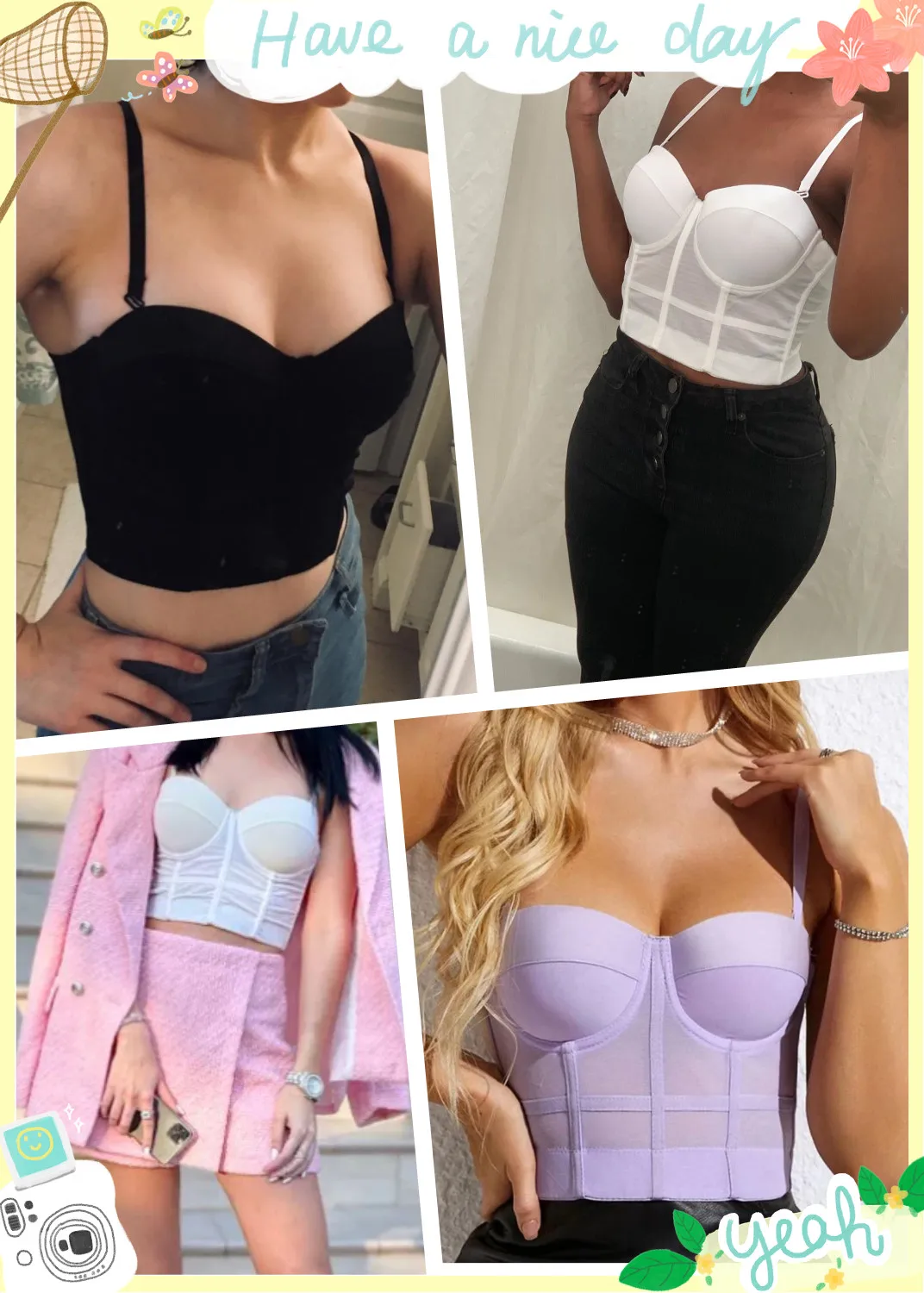 Sexy Corset Shaper Ladies Bustier Blusas Cropped Top Summer