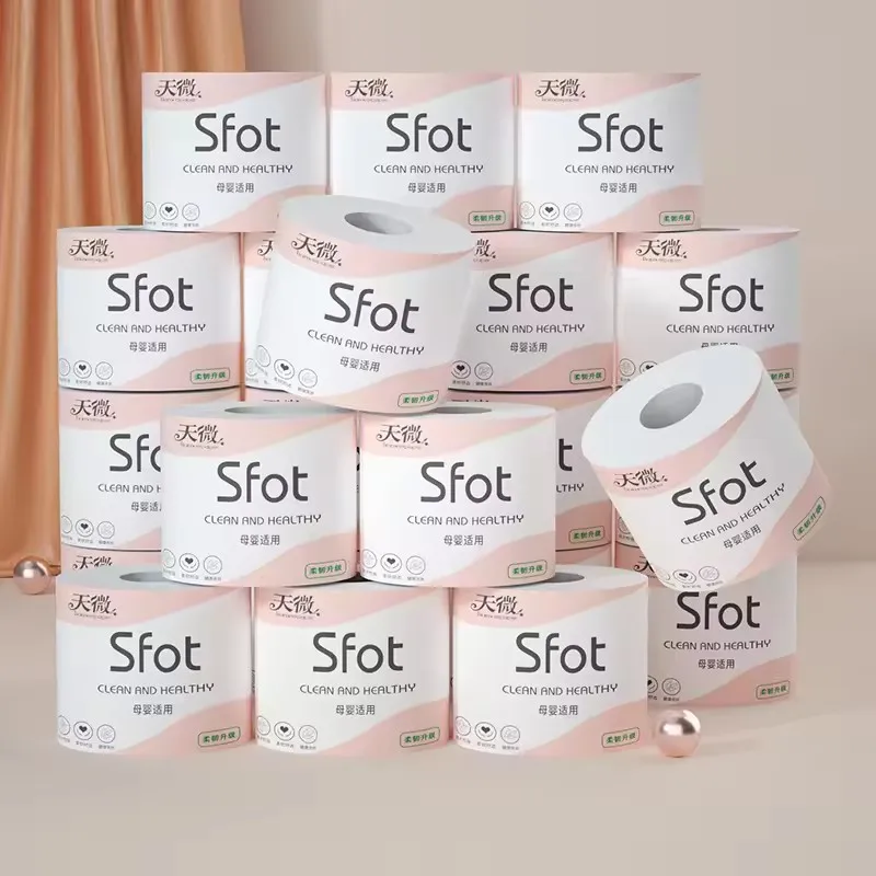 Household Paper Towels Roll Paper Five Layers Thickened Core Roll Toilet 6Rolls