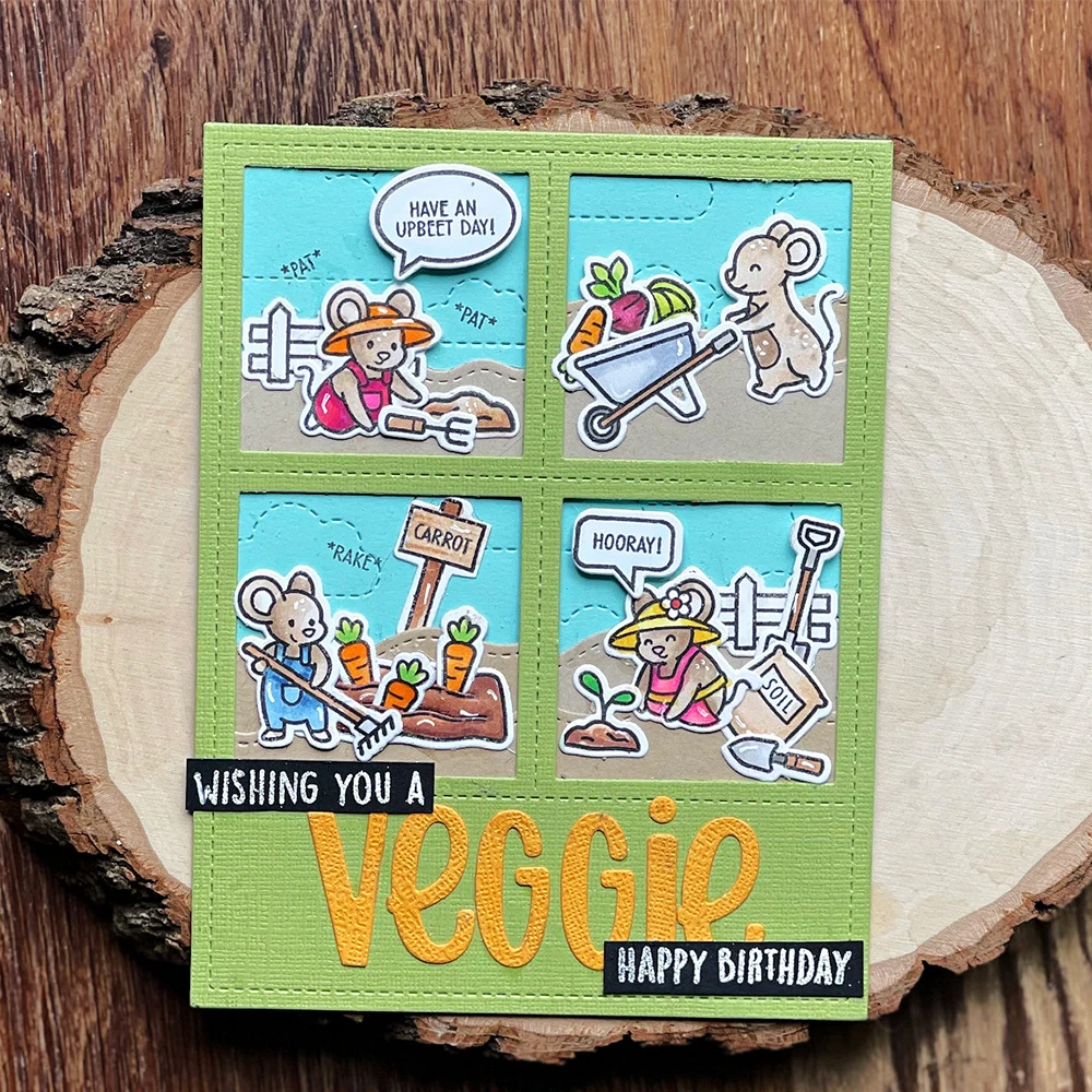 Kangaroo Boy Girl Bunny Tomato Farm Easter Smile Metal Cutting Dies/Clear Stamp DIY Crafts Card Making Scrapbooking Stencil L01