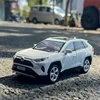 1:24 RAV4 SUV Alloy Model Car Toy Diecasts Metal Casting Pull Back Sound and Light Car Toys For Children Vehicle 4
