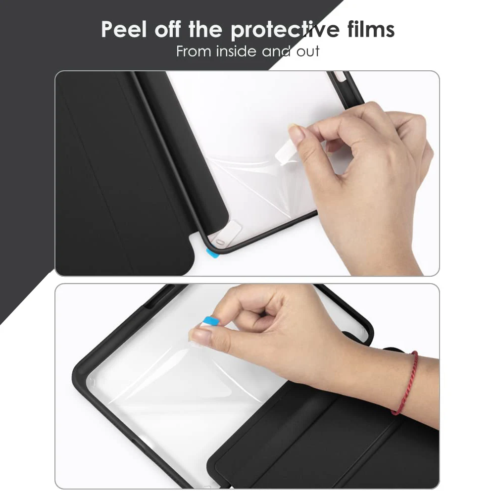 Sleek Pencil Holder Hybrid Case with Clear Back