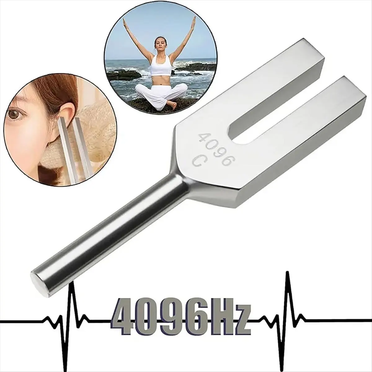 A50U 차크라 튜닝 포크 Om136.1Hz & 4096C 세트, 사운드 힐링 타악기(말렛 및 가방 포함)