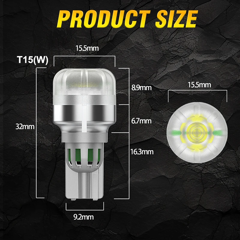 921 912 906 904 6670 LED 후진등 신호 램프, SMD 칩, 밝은 캔버스 LED 자동차 조명, 화이트 컬러 미니 자동 램프, T15 W16W