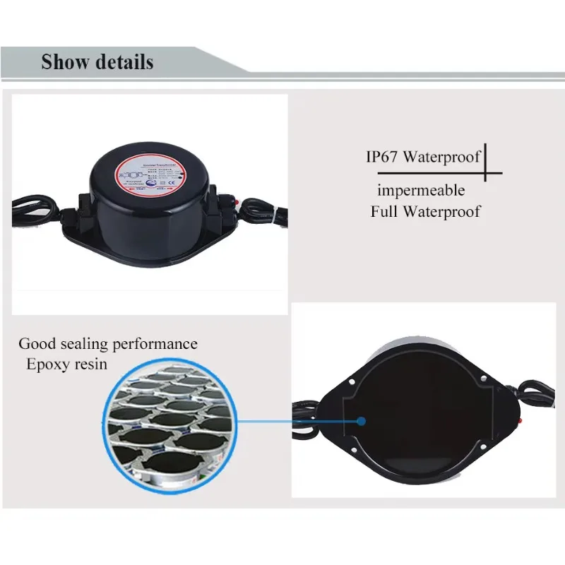 고품질 60W 방수 IP67 LED 수영장 조명 12V 변압기