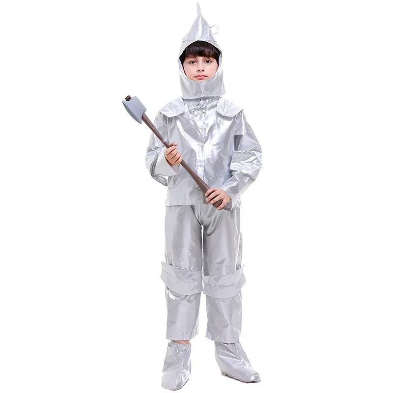 Halloween Cosplay Tin Man Costume Parent-children Clothing Adult Male Iron Man Costume