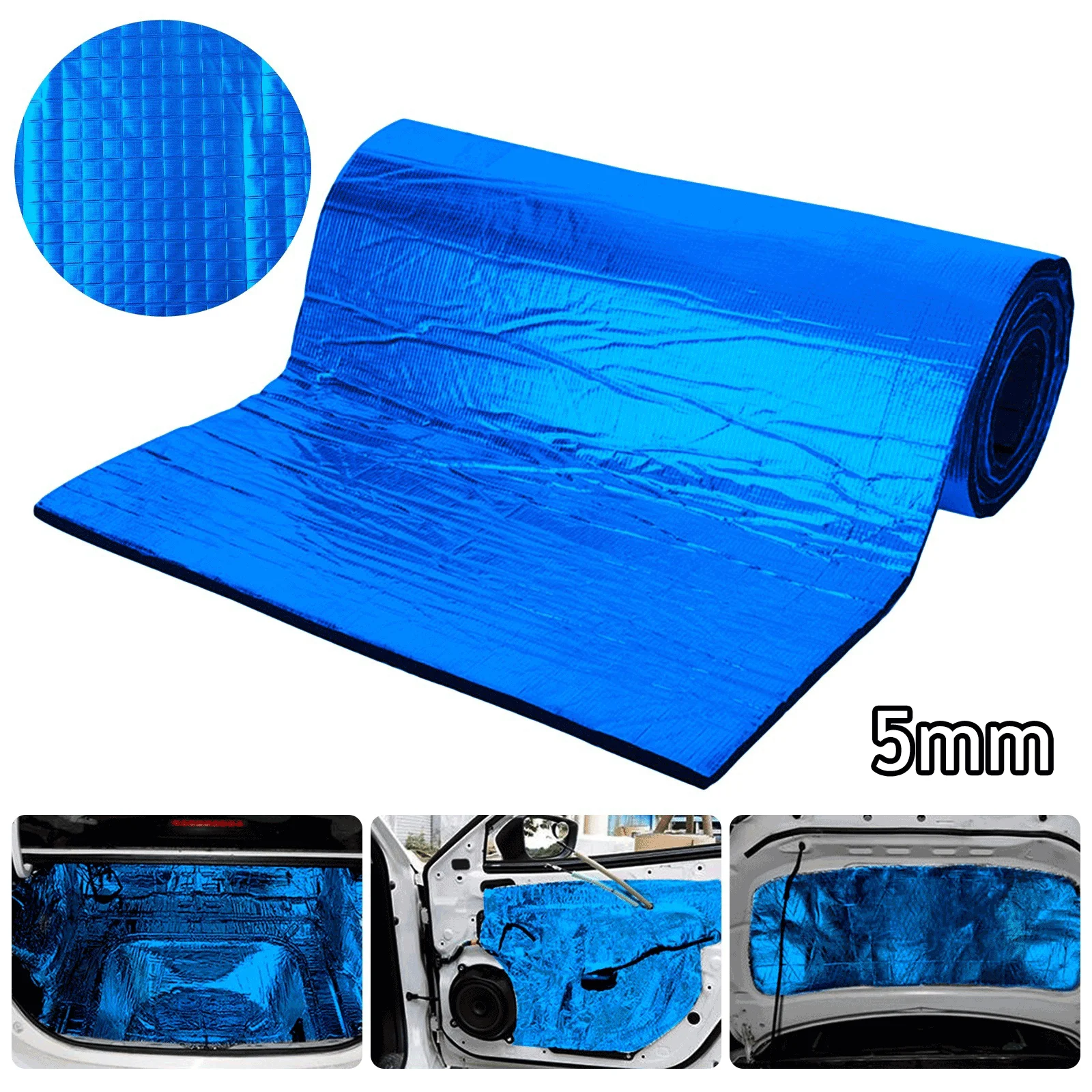 Tappetino Fonoassorbente Auto 10mm 60x100cm, Isolante Termico Per Cofano E Porte