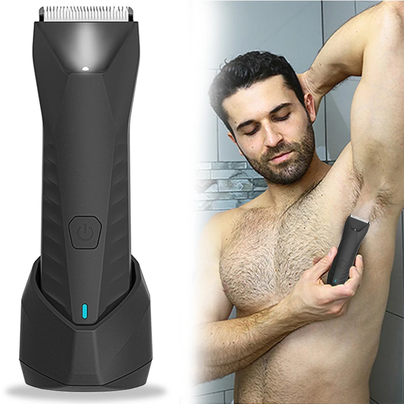 

Electric Body Trimmer Shaver for Men Groin Hair Removal IPX7 Waterproof Clippers Rechargeable Male Epilator Private Part Razor