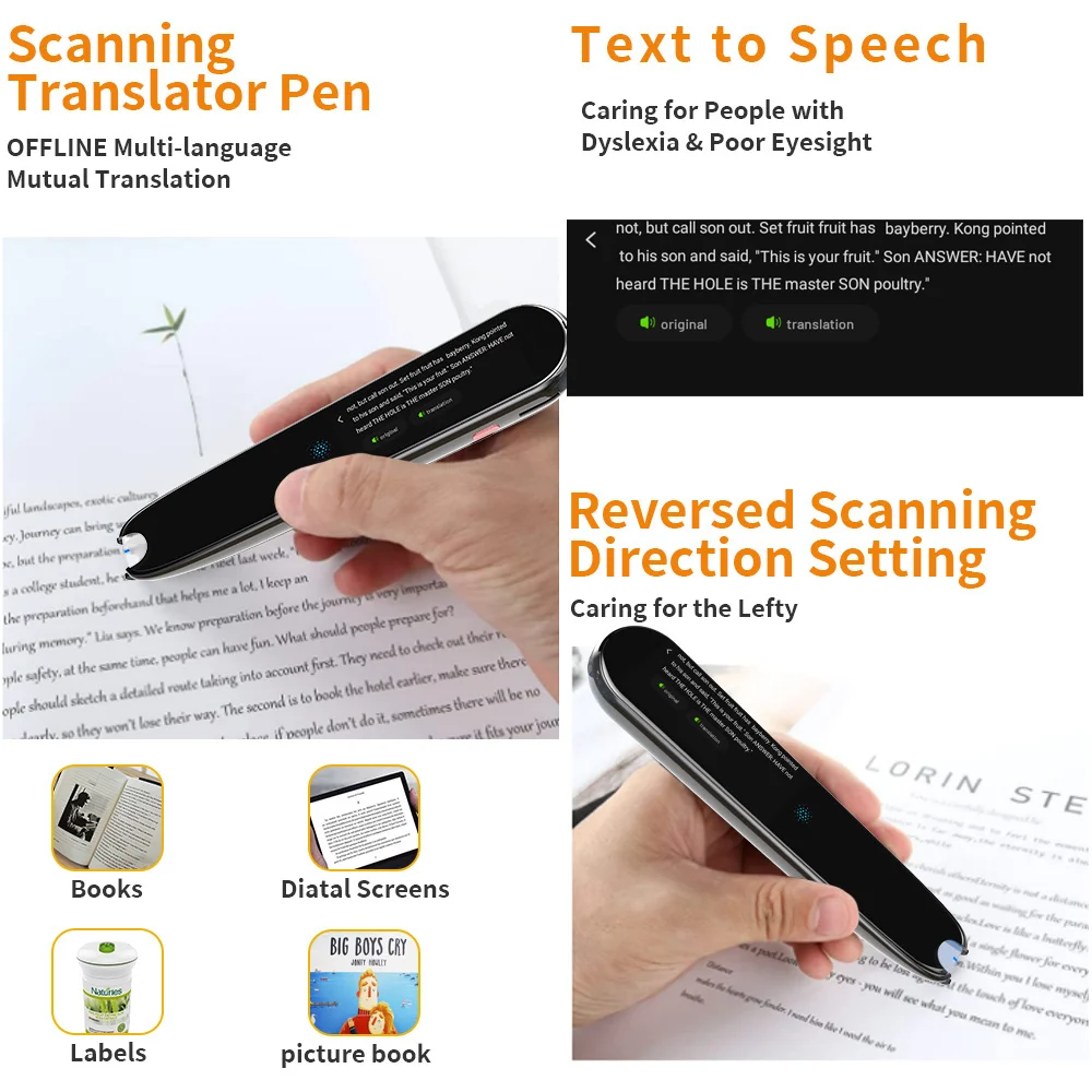 Scan Reader translation pen X2 112 Languages Translator and Reading Pen For Reading Smart Voice Translation E-Dictionary