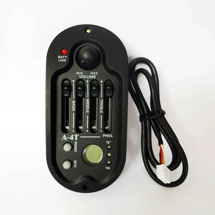 Akustikgitarren-Vorverstärker mit rundem digitalem Procedding-Tuner, Equalizer, Gitarren-Tonabnehmer, Gummiöl, Schwarz, SE-4N, 4-Band-EQ – Detail 19