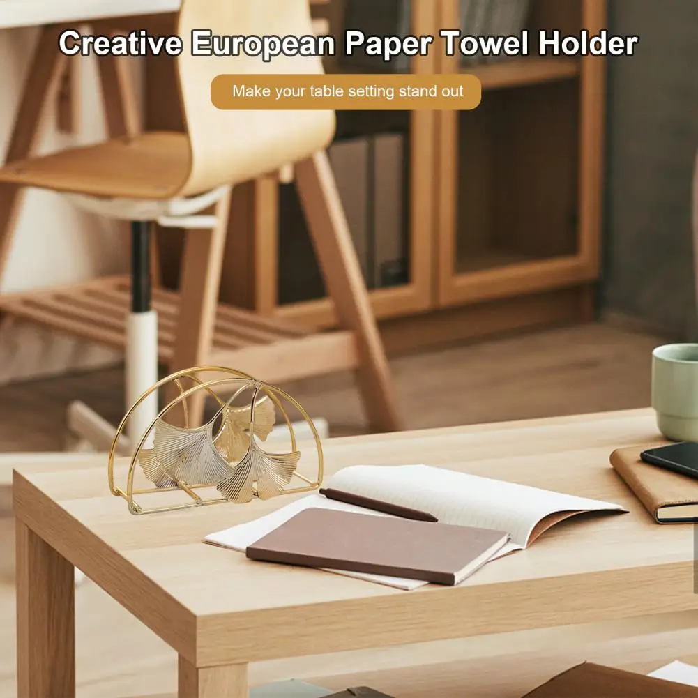 Art Modern Nordic Napkin Holder Golden Iron Tissue Boxes Desktop Serviette Paper Napkin Holder For Cafe Table Restaurant Decor 4