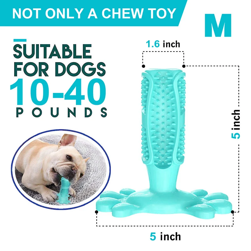 Title 6, Natural Rubber Dog Toothbrush Toy For Dog Teeth...