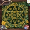 Moon Phase Five-Pointed Star Design Altar Cloth Tarot Tablecloth Altar Cloth tablecloth Divination Astrology Oracle Board Mat 6