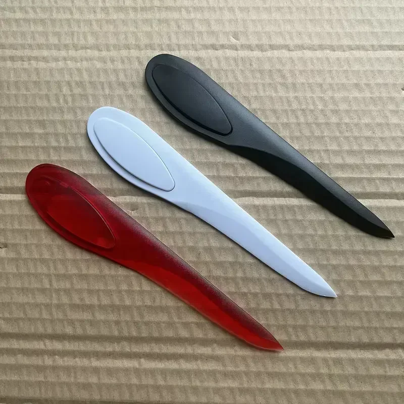 Leather Tools Leather Craft Tool Kit Leather Craft Tools Leather Craft Tool Paper Creaser Tool Paper Creasing Tool 1 pc Plastic Folder Creaser Scoring DIY Bookbinding Leather Crafts Card Making Folding Paper Tools Letter Opener
