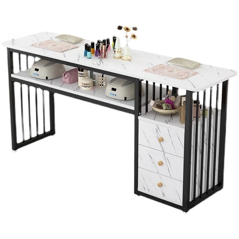 

Manicure Table and Chair Set Salon Furniture Modern Minimalist Single Double Nail Tables Professional Manicure Table