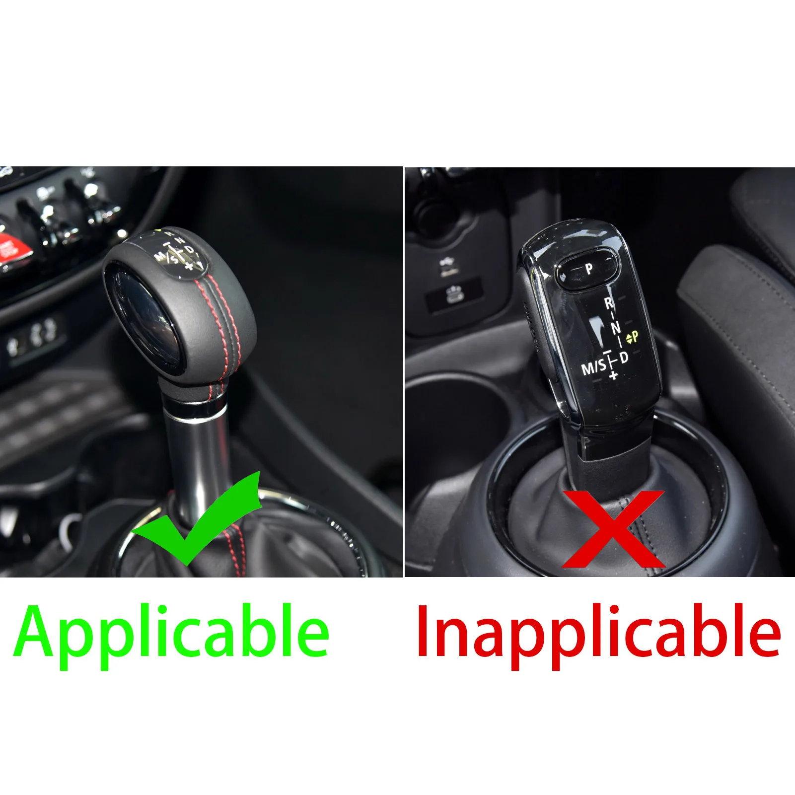 KUNGKIC Copripomello Cambio In Fibra Di Carbonio Per Mini Cooper F54 F55 F56 F57 F60 (2020-2023) | Accessorio Interno Nero