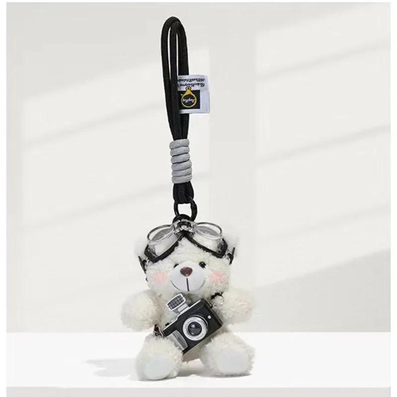 Cute Plush Camera Bear Pendant Bag Pendant Key Chain