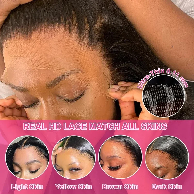 40 30 Inch 13x6 Body Wave Human Hair Frontal Wig 13x4 HD Lace Natural Black Front Wig Human Hair Glueless 5x5 HD Closure Wigs