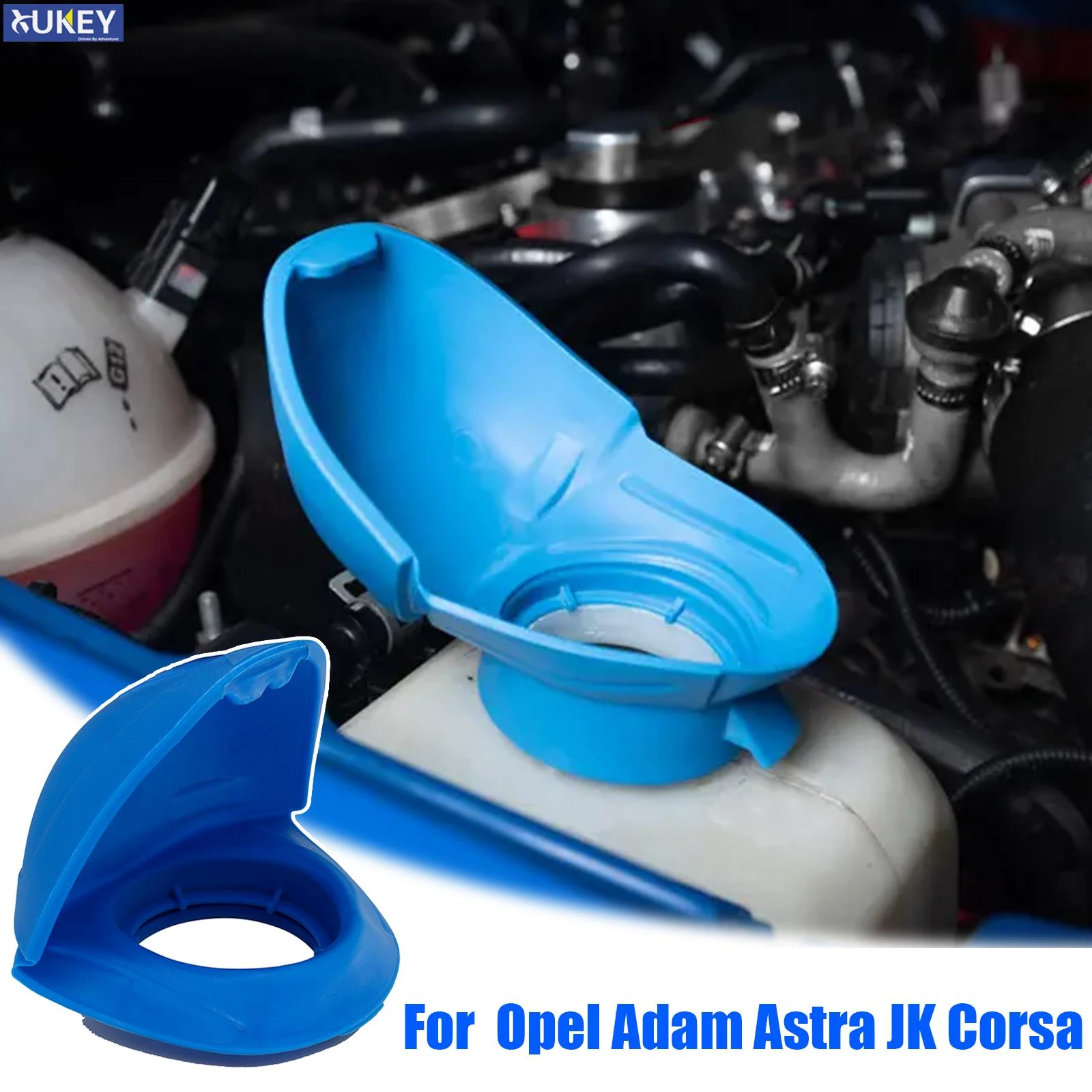 Car Windshield Wiper Washer Fluid Tank Bottle Cap Lid Funnel Cover For