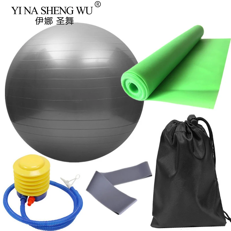 PVC Fitness Balls Yoga Ball Set Thickened Explosion-proof Exercise Home Gym Pilates Equipment Balance Ball 45cm