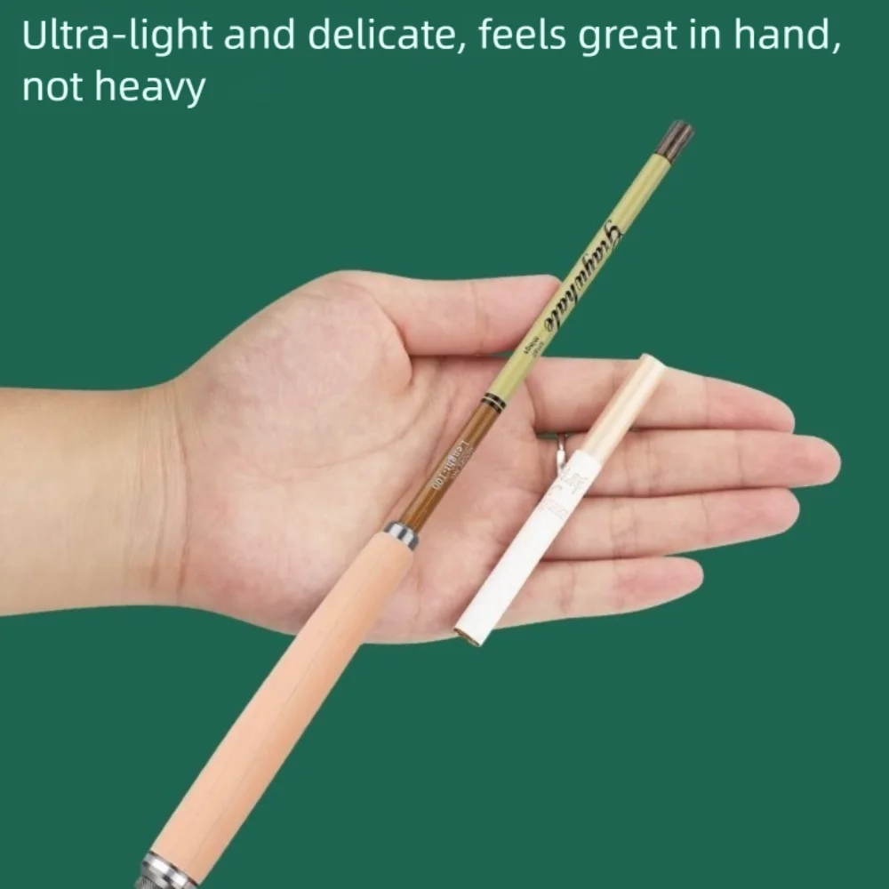 26CM Length Ultra Short Fishing Rod Carbon Fiber Hard Design Carbon Fiber Fishing Rod Ultra-Light 0.8-2.4m Range