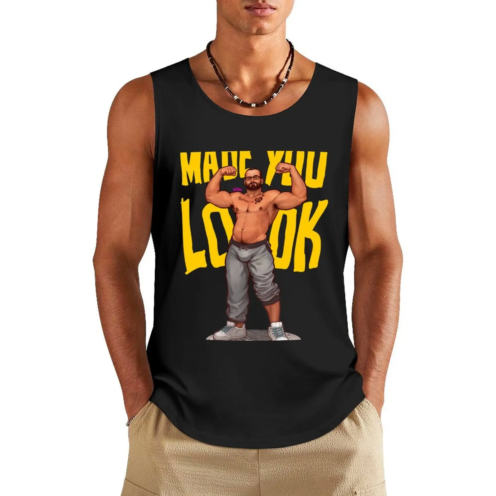Heart Beats Tank Top new in tops & t-shirt T-shirts men gym clothes men