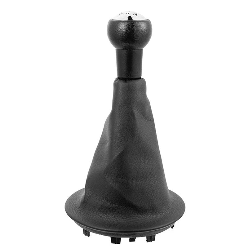 Car 5 Speed Gear Shift Knob with Gaiter PU Leather Cover for Citroen Berlingo III Peugeot Partner Accessories Interior Parts