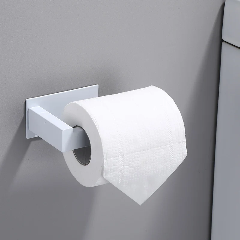 No Drilling Stainless Steel Self-adhesive Towel Bar Paper Holder Robe Hook Towel Ring Bathroom Accessories Set
