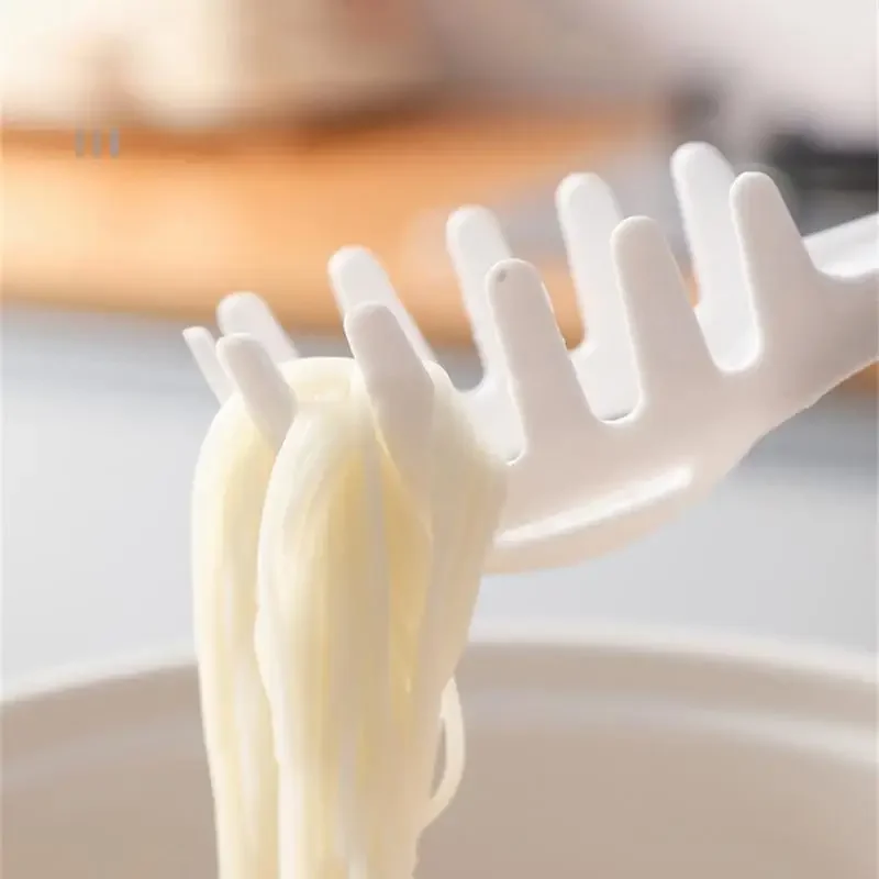 Pasta Cooker with Strainer Heat Resistant Spaghetti Egg Yolk Scoop Egg Separator Plastic Filter Drain Spoon Kitchen Accessories