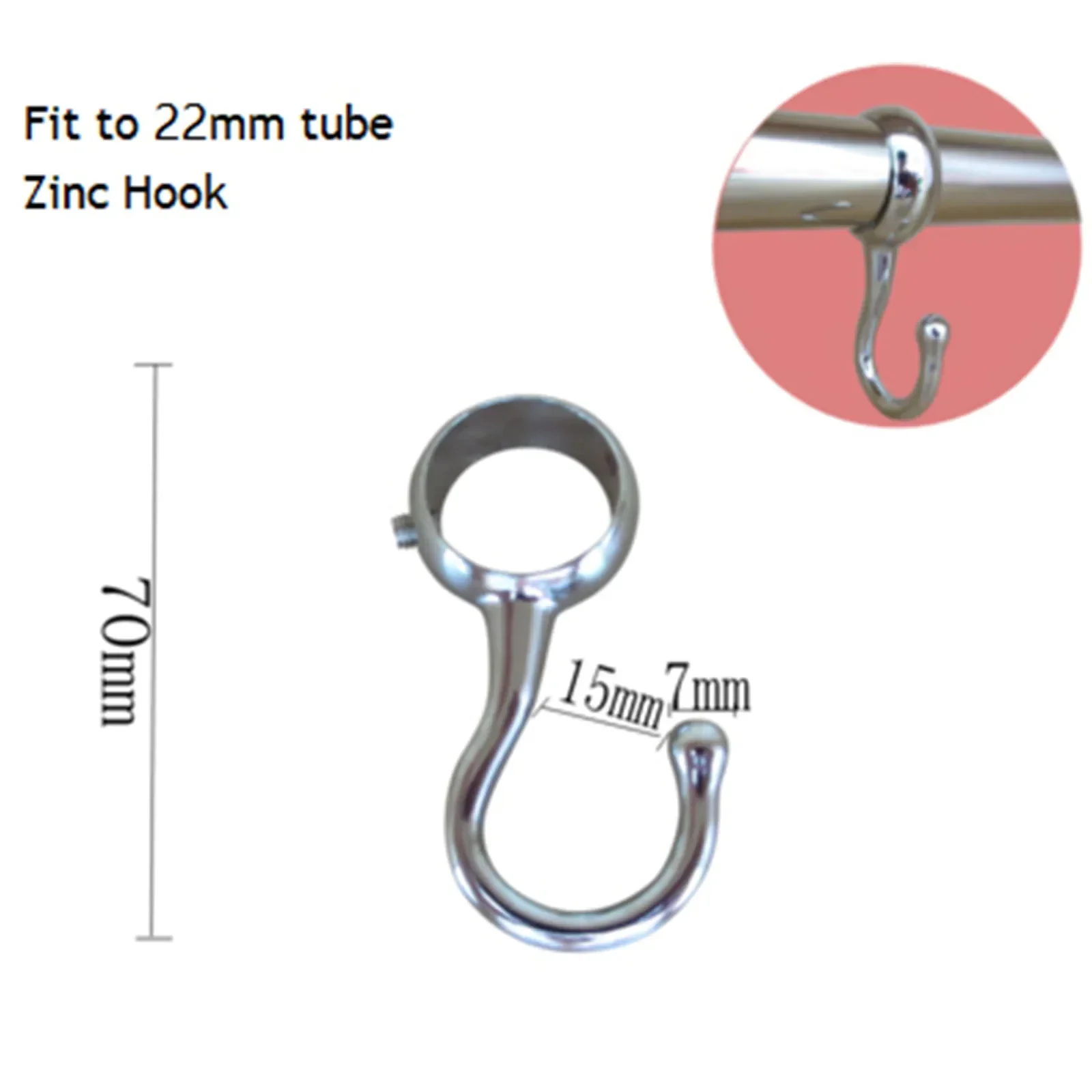 Zinc Alloy Bathroom Hanging Tube  Zinc Alloy Pipe Rod Hooks - 2pcs 16mm  19mm 22mm - Aliexpress