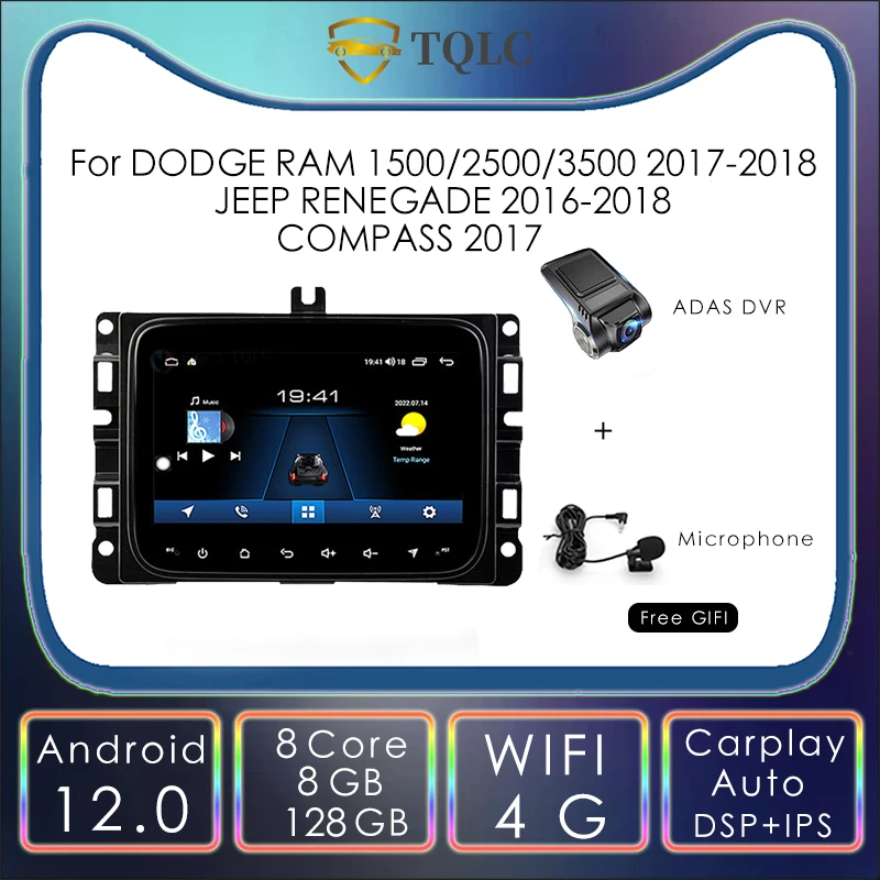 

Автомагнитола на Android для DODGE RAM 1500/2500/3500 2017-2018/JEEP RENEGADE 2016-2018/COMPASS 2017
