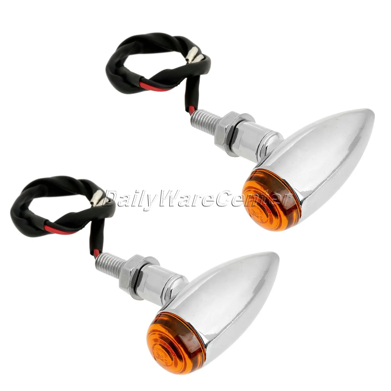

2Pcs Motorcycle Bullet Turn Signals Indicators Blinker Lights Lamp Flashing For Choppers Cruisers Honda Suzuki Kawasaki Yamaha