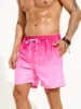 Summer Men's Beach Short Coconut Tree Drawstring Men's swim Trunks Elastic Waist 3D Print Gradient Breathable Short Streetwear 4