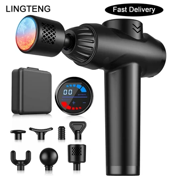 Smart Electric Fascia Gun, Booster Vibration Muscle Massager, Portable Handheld Neck Body Massager for Fitness Relaxation 1