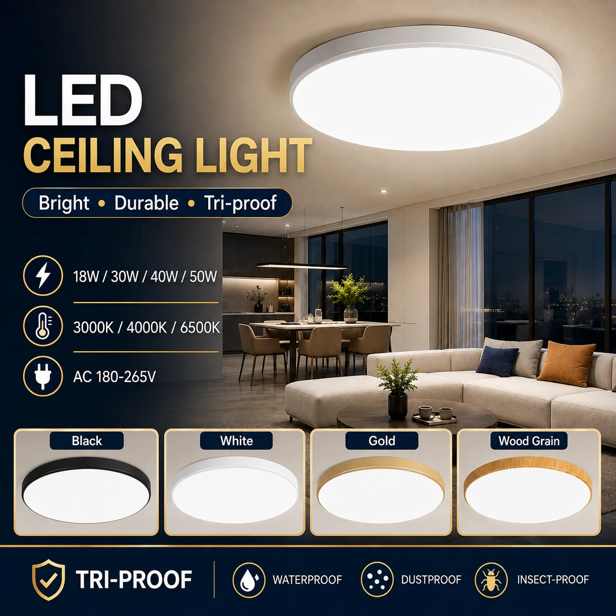 Ultra-Thin Modern LED Ceiling Lamp Chandelier