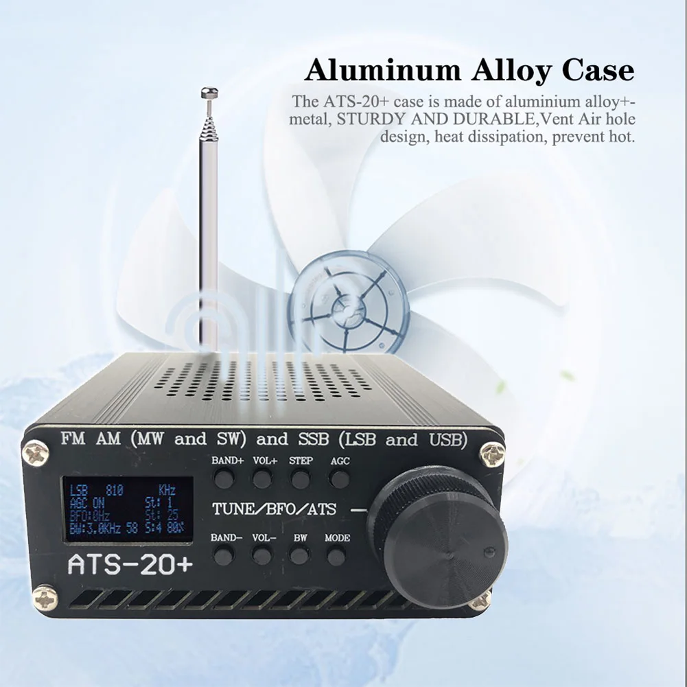 ANYSECU ATS-20+ All Band Radio Receiver FM AM (MW  SW) SSB (LSB  USB)  Scanner SI4732 Portable Handheld Radio AliExpress