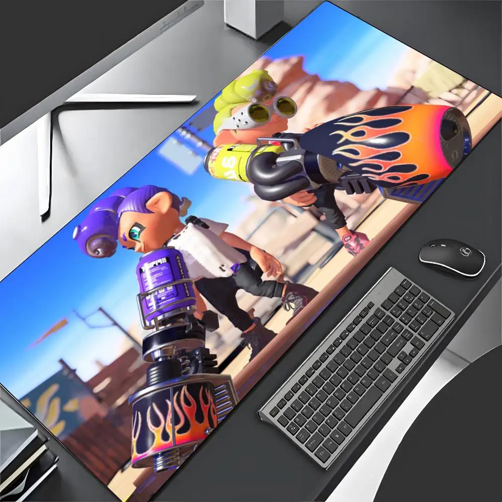 Game Splatoon 3 Mouse Pad Cartoon Lockedge Large Gaming Pad Computer Gamer Tastiera Mat Desk Mousepad Pc Desk Pad
