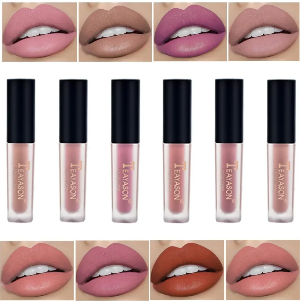 Lip Gloss Lip Makeup 1pc Women's Fashion Liquid Matte Lipstick Velvet Lipgloss Nude Moisturizer