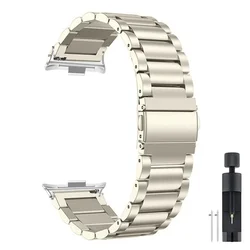 Premium Adjustable Stainless Steel Metal Strap Bracelet - Redmi Watch 4 (Starlight)