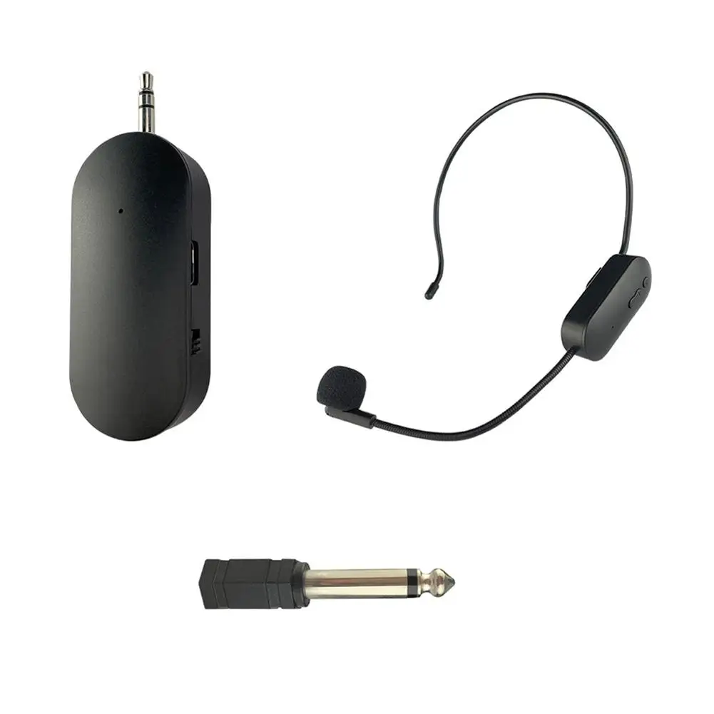 2.4G Wireless Head-mounted Lavalier Microphone Set Transmitter With Receiver for Amplifier Voice Speaker Teaching Tour Guide lavalier microphone wireless microphone headworn microphone